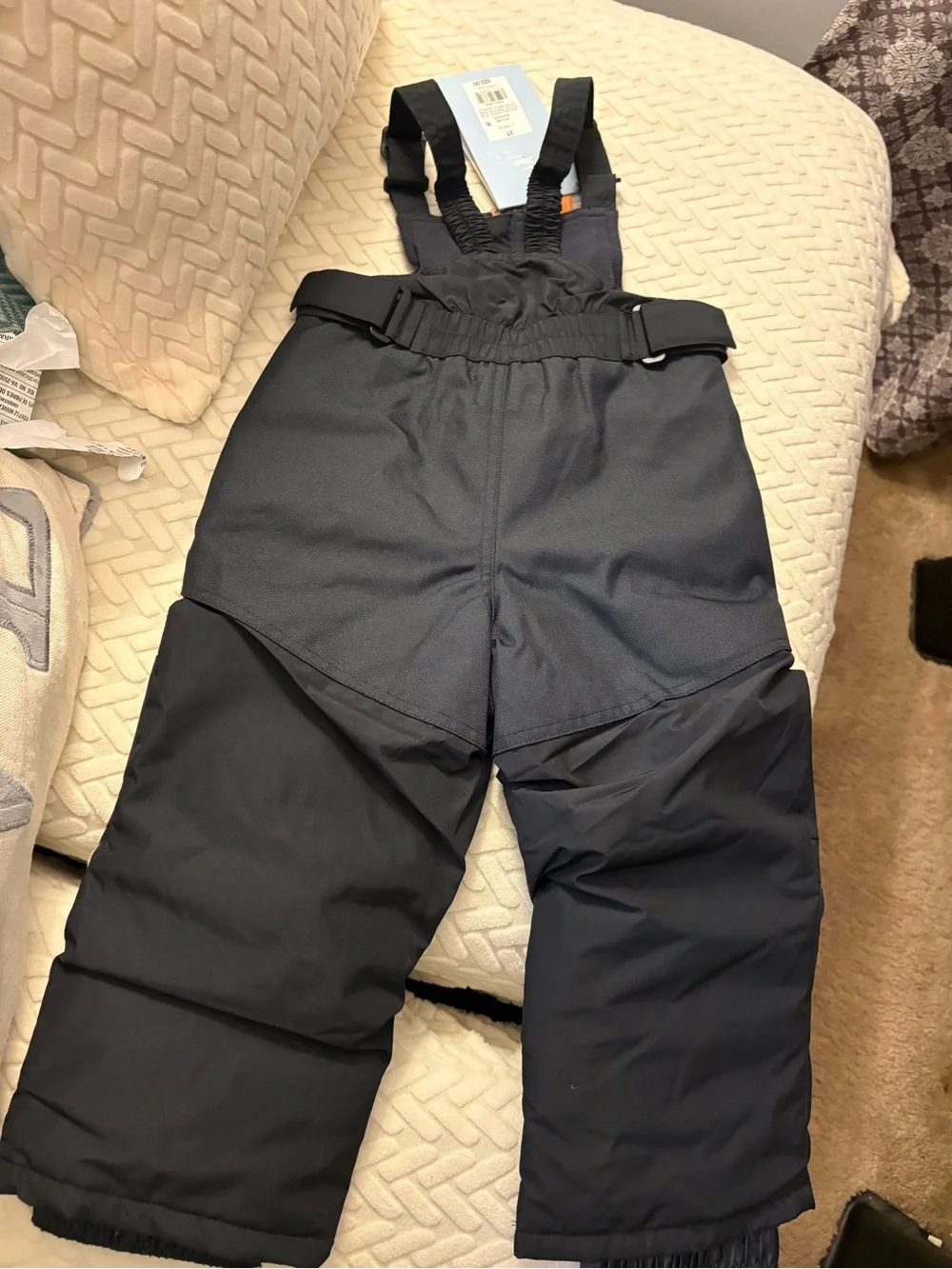 Cat & Jack Kids Waterproof Black Snow Bib Pants - 2T New
